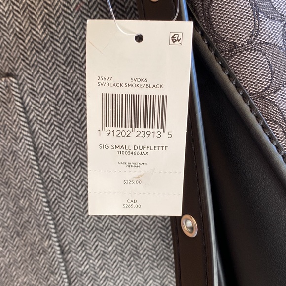 Coach Signature Black and Gray Shoulder Bag - Picture 3 of 6